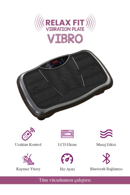 Vibro Vibration Plate – Titreşimli Egzersiz Aleti | Basen, Karın, Kol ve Bacak Spor Cihazı