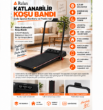 Ekranlı Uzaktan Kumandalı Portatif Bluetoothlu Yürüme Ve Koşu Bandı RL-895 - Görsel 2