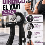 Ayarlanabilir Dirençli El Yayı 5-60 KG Sayaçlı El Egzersiz Aleti Güçlü Çelik Yay Kaymaz Sap