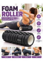 Foam Roller 33x13 cm Orta Sert Dokulu Egzersiz Rulosu – Pilates Fitness Yoga Spor Ekipmanı - Görsel 4